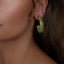 elegant green gold bijoux earrings