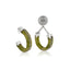 silver jade earrings hoops statement