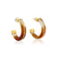 elegant bijoux gold amber earring hoops