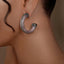 elegant silver hoop earrings bijoux