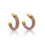 elegant bijoux gold pearl earrings shimmering hoops