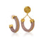 mix and match gold pearl statement shimmer earrings hoops