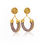 statement gold pearl earrings shimmering hoops 